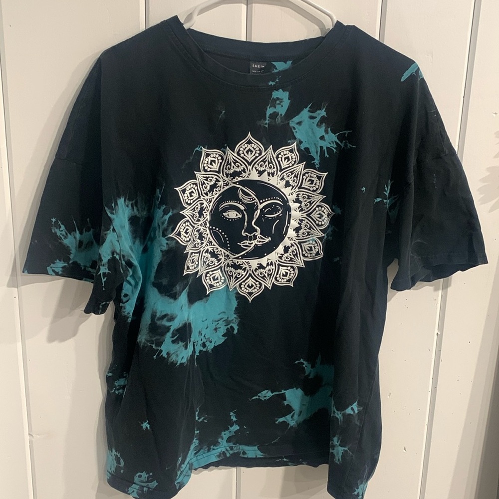 Tie Dye Sun/Moon Boho Tee Shirt